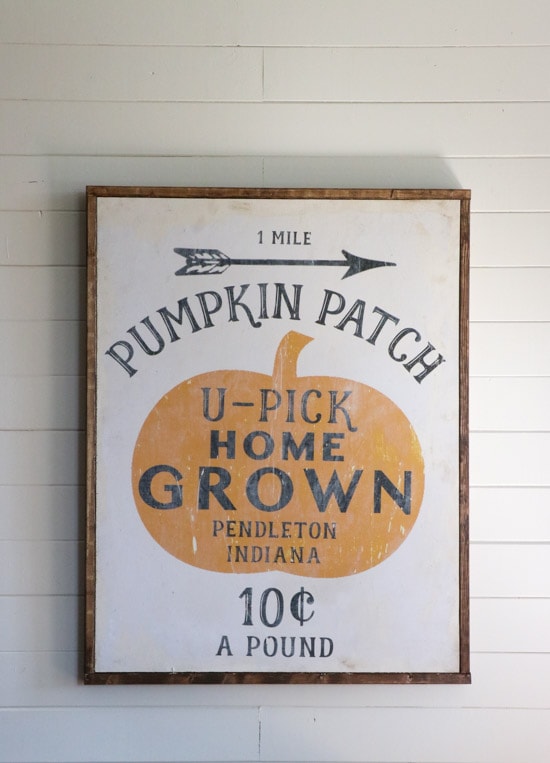 Pumpkin Patch Printable Farmhouse Wood Sign