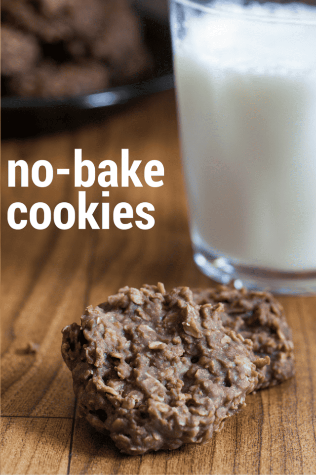 Easy No-bake Cookies Recipe - This is the EASIEST and BEST recipe I have found for no-bakes. A classic no-bake cookie recipe that includes sugar, cocoa, milk, butter, peanut butter, oats, and vanilla.