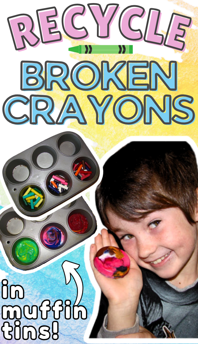 Recycle Your Broken Crayons in Muffin Tins!