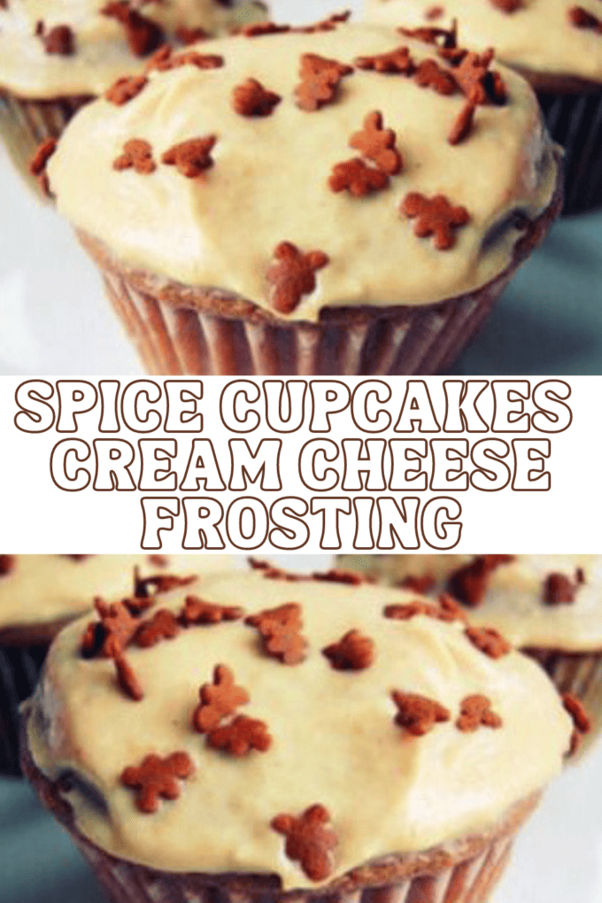 Spice Cupcakes with Cream Cheese Pumpkin Frosting