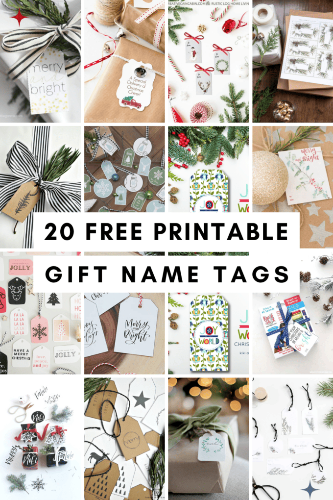 20 FREE Printable Holiday Gift Tags