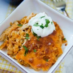 Easy Cheesy Mexican Dorito Casserole Recipe - Every once in a while I get a certain craving for ultra comforting, delicious and easy to make food. This recipe for Mexican Dorito Casserole fits the bill. I'm not gonna lie, it is not in any way healthy, but it isn't the sort of thing you make regularly. For a special treat and to fulfill a craving, it certainly hits the spot. Check out the recipe below and the how-to video at the end of this post!