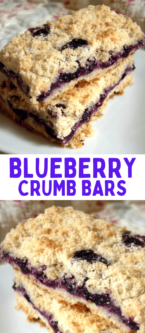 Easy Blueberry Crumb Bars Recipe