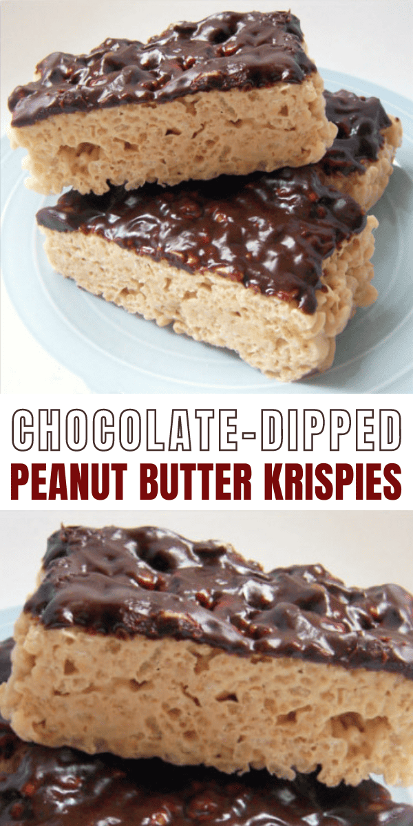 Easy Chocolate Dipped Peanut Butter Rice Krispies