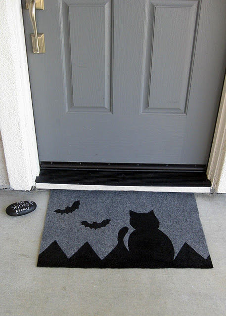 Halloween DIY Painted Doormat