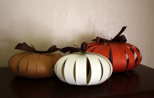 Paper Pumpkins DIY Halloween