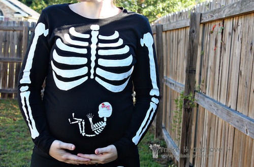 Pregnant Skeleton halloween costume