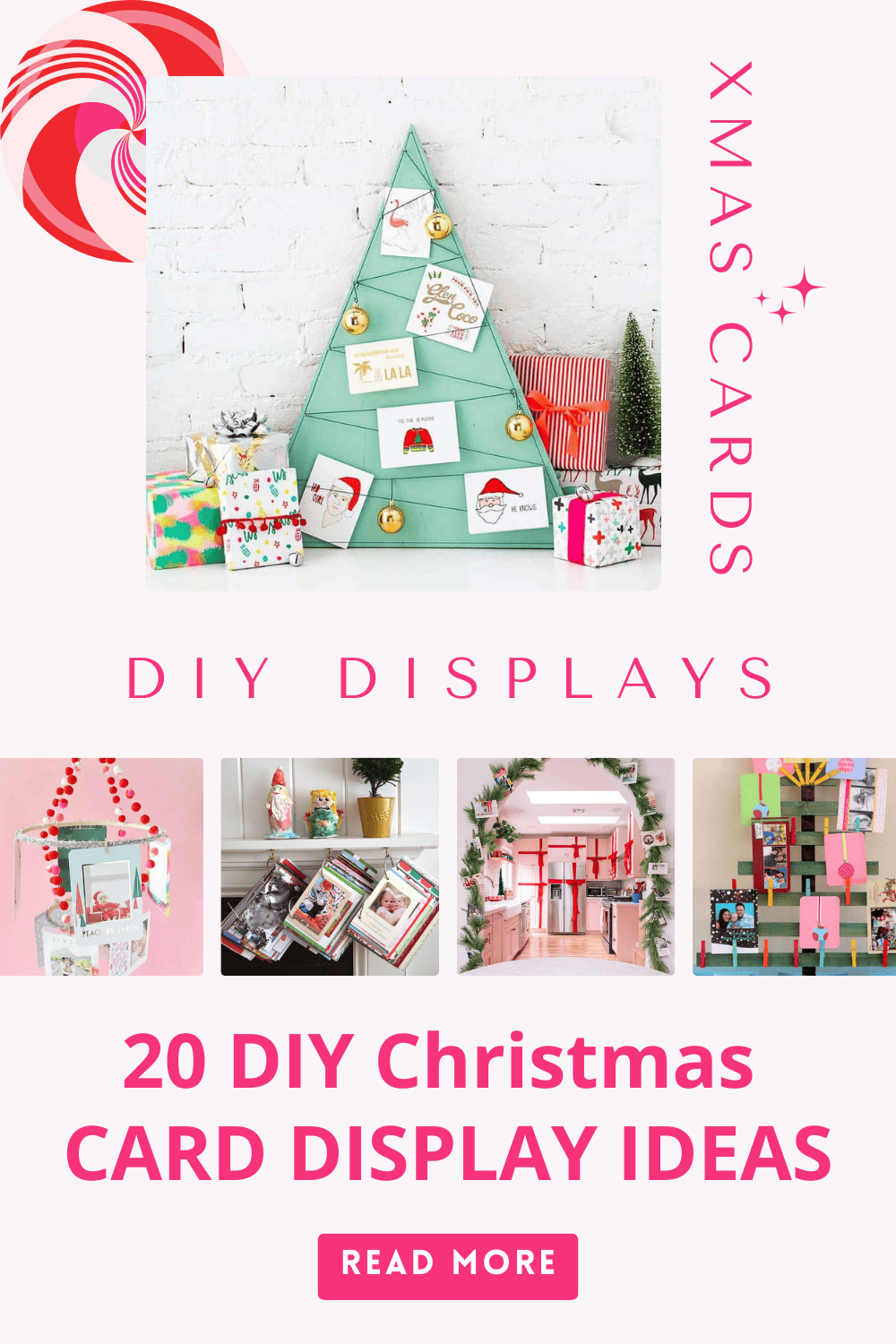 20 DIY Modern Christmas Card Display Ideas - Mom Spark c