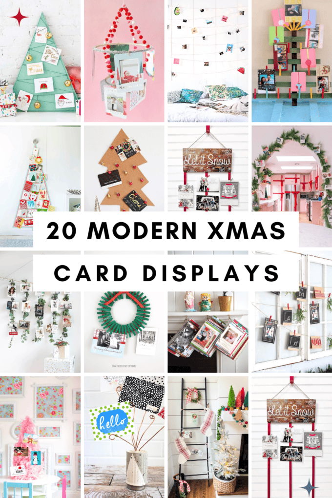 20 DIY Modern Christmas Card Display Ideas