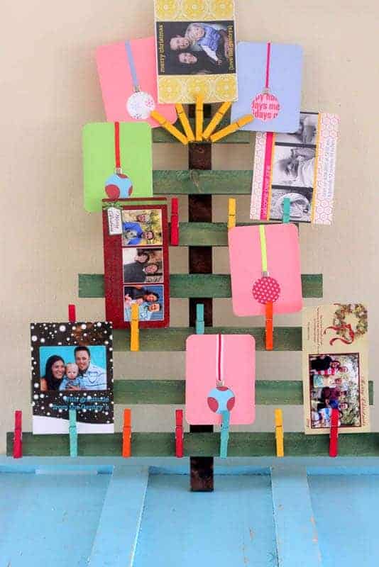 Tomato Cage Christmas Card Display Tree