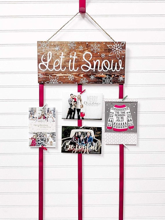 Let it Snow Holiday Card Display
