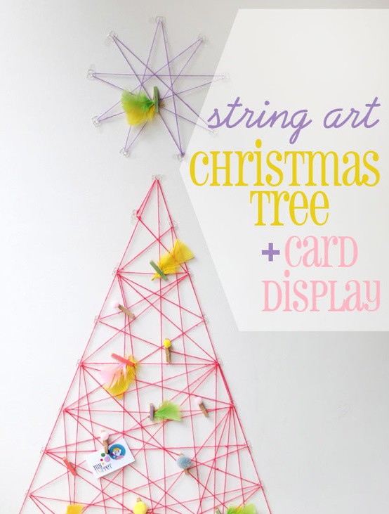 String Art Christmas Tree Display