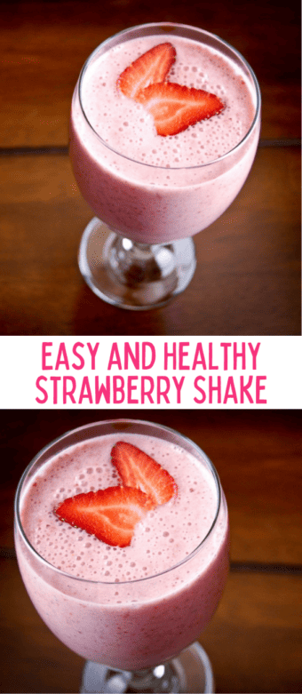 Easy and Healthy Strawberry Smoothie Shake Recipe - Mom Spark