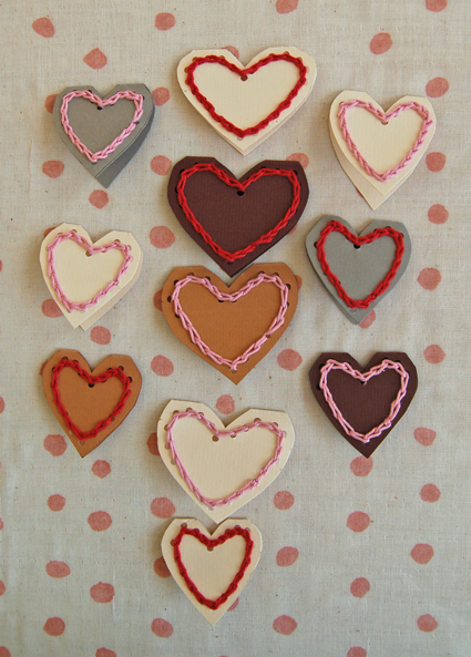 crocheted heart Valentine's Day