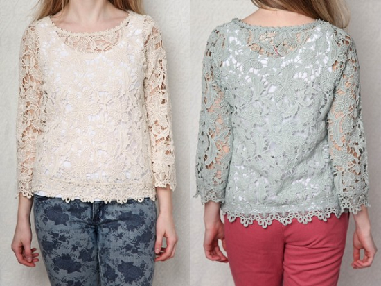 lace shirt blouse fashion