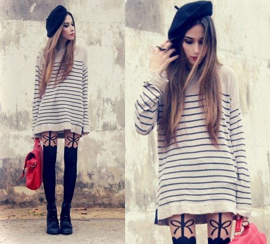 sweater tights fall fashion boots