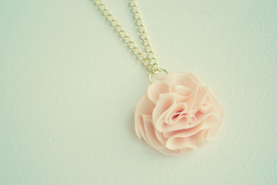 ruffled rose pendant necklace fashion jewelry