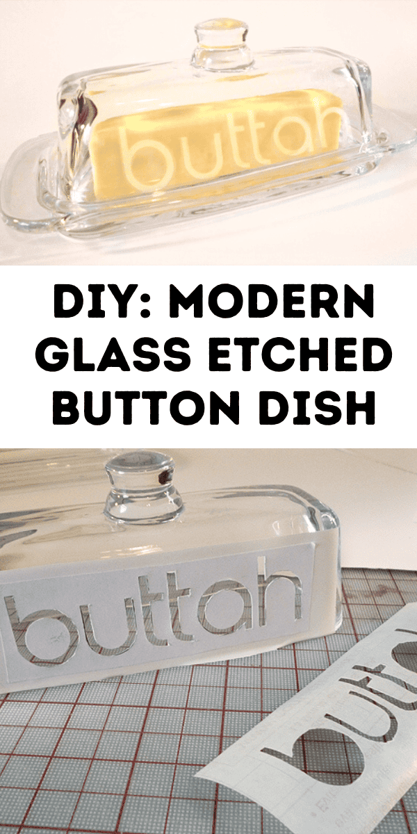 DIY: Modern Glass Etched Button Dish