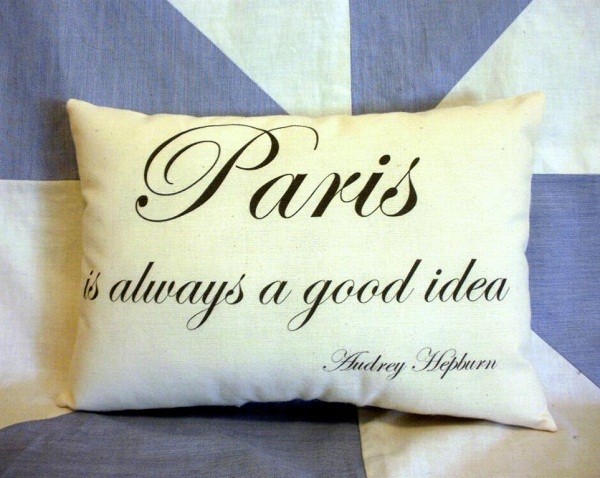 paris is always a good idea pillow
