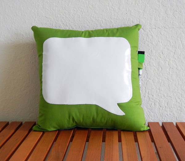 conversation bubble pillow