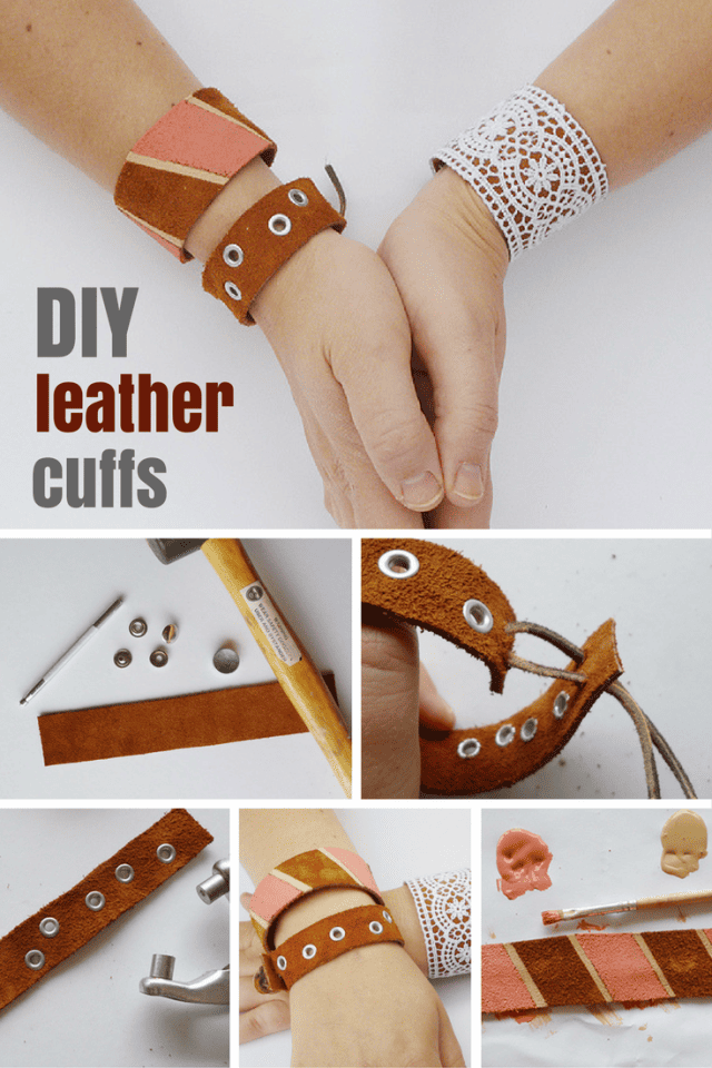 DIY On Trend Leather Cuffs