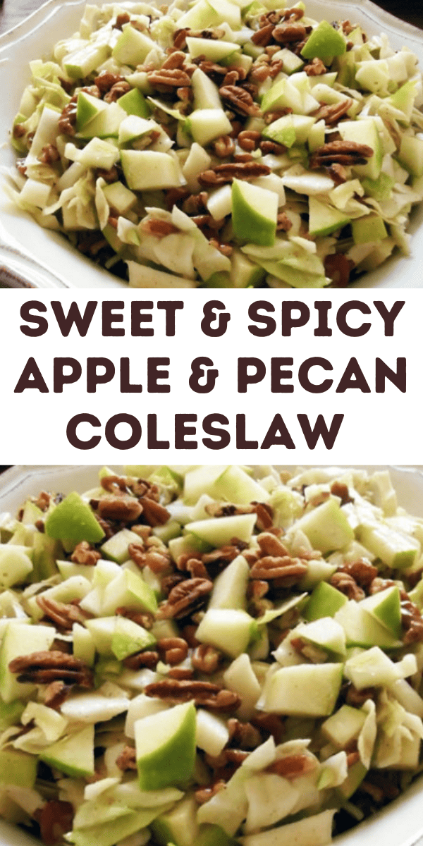 Easy Sweet and Spicy Apple & Pecan Coleslaw Recipe
