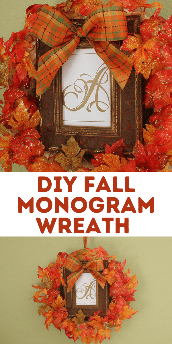 DIY Fall Monogram Wreath Craft