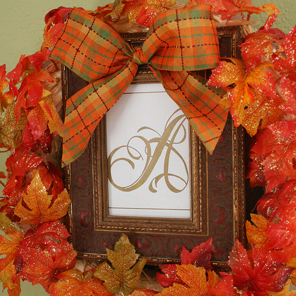 "It's Still Autumn" Monogram Wreath Craft momspark.net