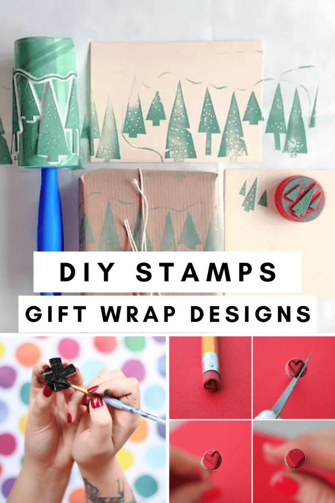 DIY Stamp Gift Wrap Designs