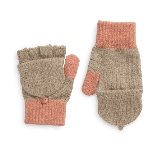 Pop Top Knit Gloves