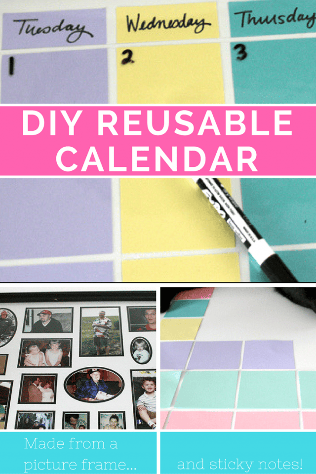 How to Make a Reusable Calendar (craft tutorial)