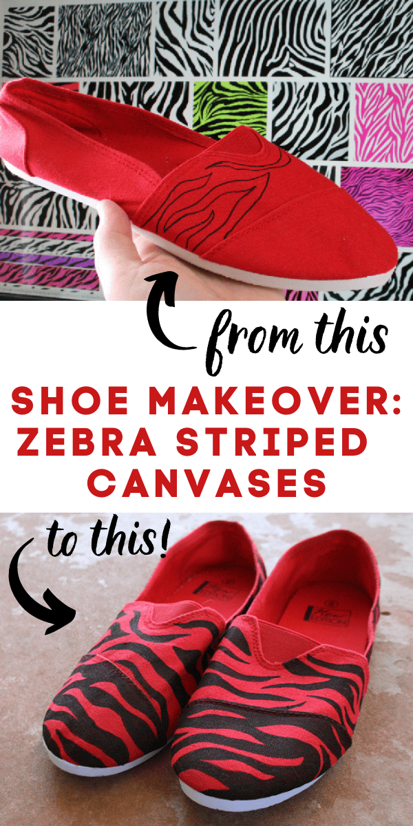 DIY Shoe Makeover: Zebra Striped Classic Canvas Kicks