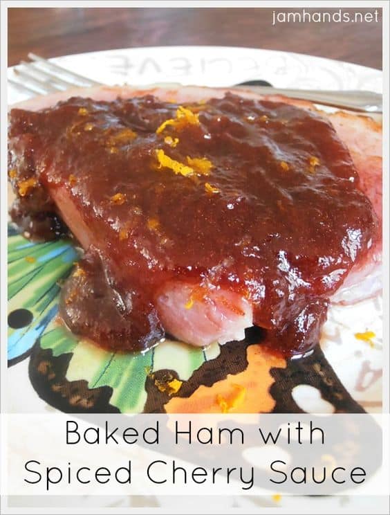 Easter Dinner: Baked Ham with Spiced Cherry Sauce Recipe