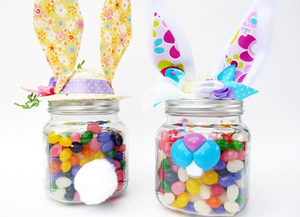 Rabbit Mason Gift Jars Easter Craft DIY Tutorial
