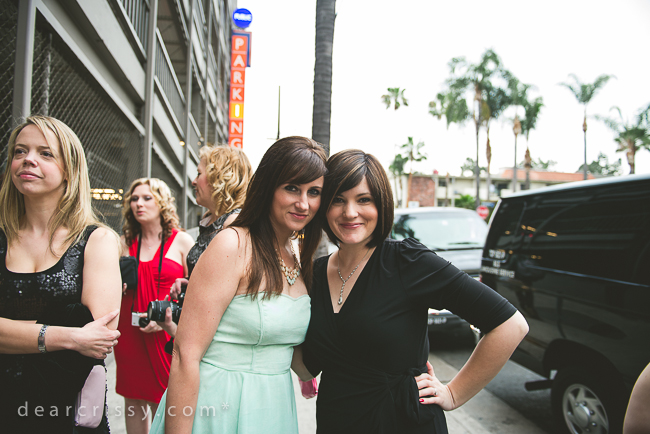 Amy and Crissy before red carpet