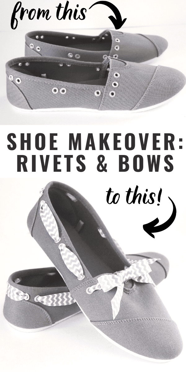 DIY Shoe Makeover: Rivets & Bows