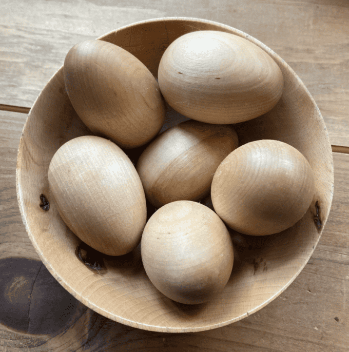 Naturally-Sealed Sanded Wooden Eggs