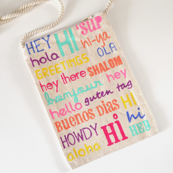 DIY Carry Canvas Crossbody Tutorial and Free Printable