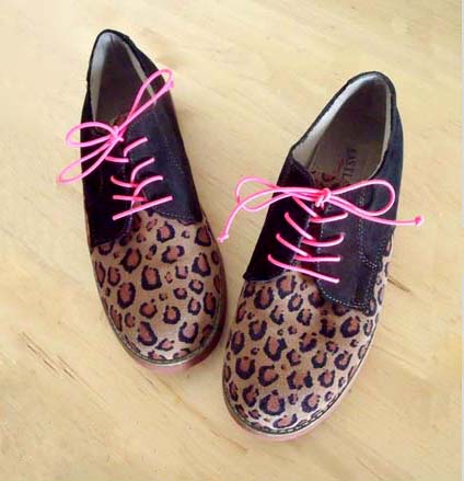 Leopard and Neon Oxfords Makeover