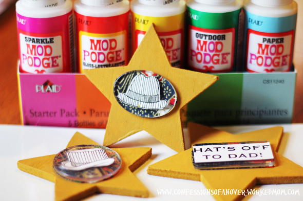 Mod Podge Fathers Day Magnets Craft