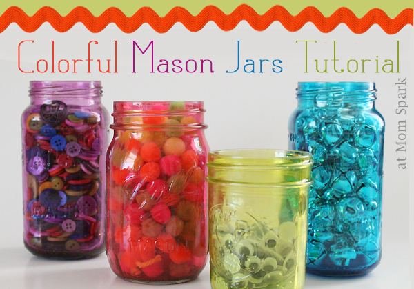 Mod Podge Colorful Mason Jars