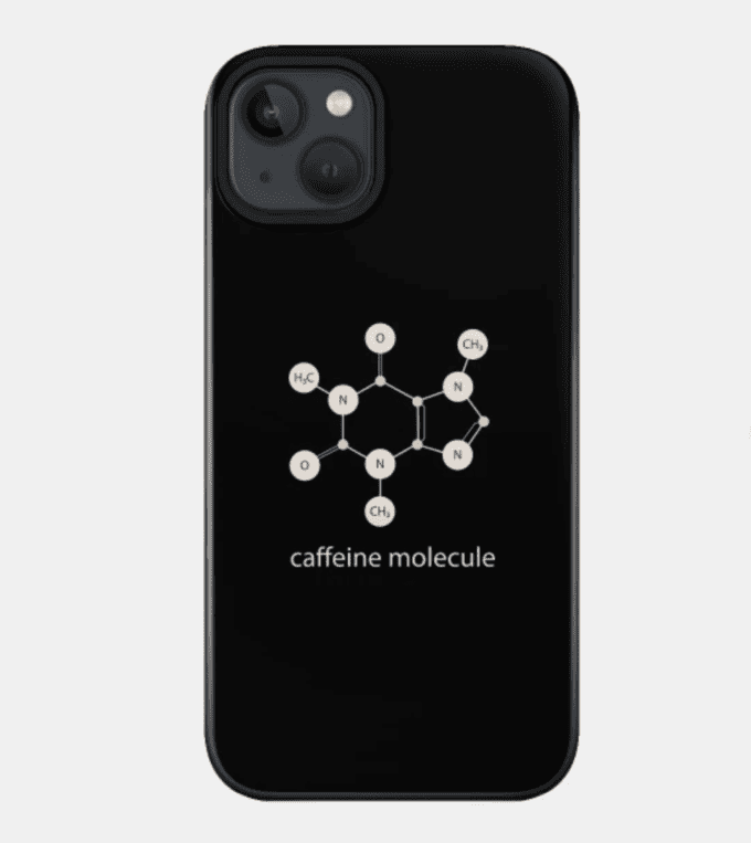 chemical formula of caffeine Phone Case