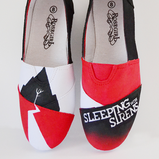 Sleeping with Sirens DIY Custom Sneakers Makeover