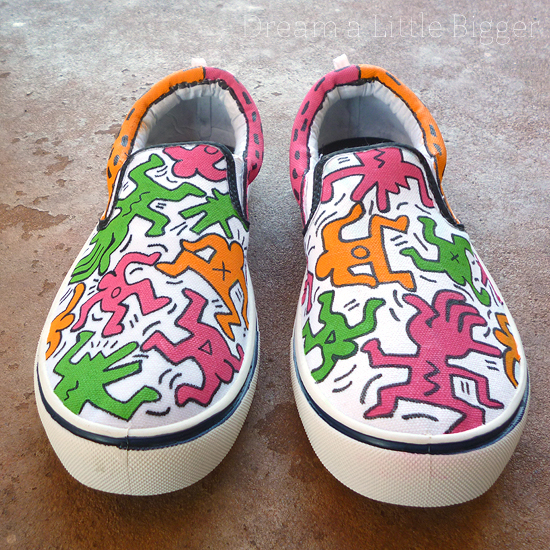 Custom Keith Haring Painted Sneakers Tutorial