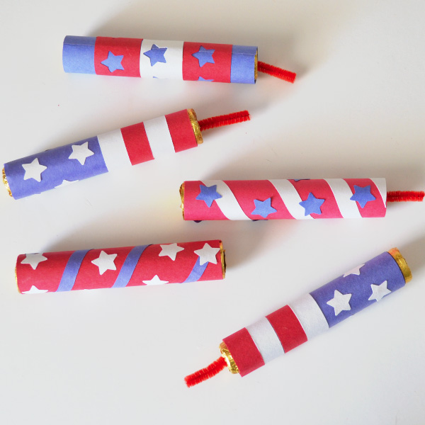 DIY Patriotic Candy Firecrackers
