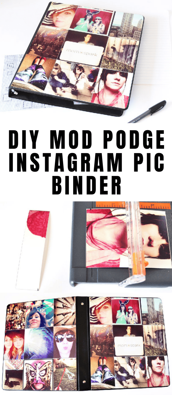 DIY Mod Podge Instagram Binders Tutorial