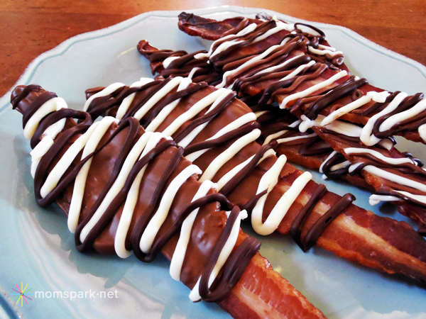 Triple Chocolate Drizzled Candied Bacon Recipe