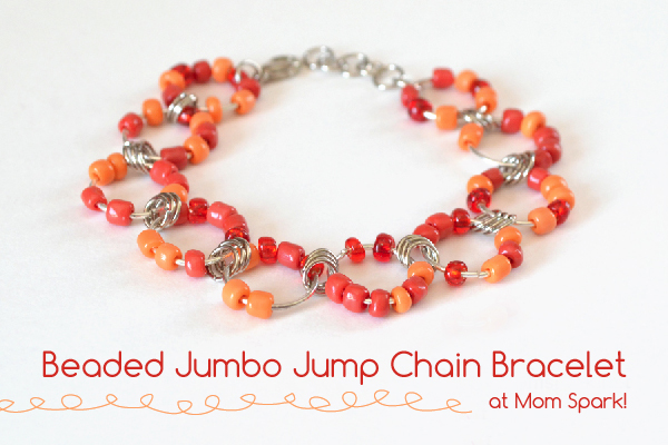 DIY Beaded Jumbo Jump Chain Bracelet
