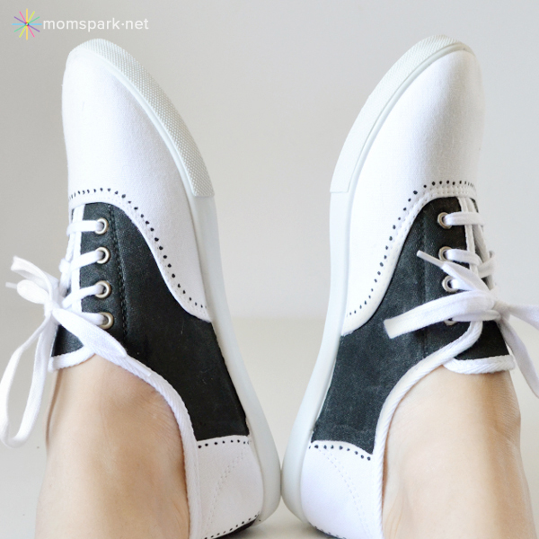 Shoe Makeover: Painted Faux Saddle Shoes Tutorial