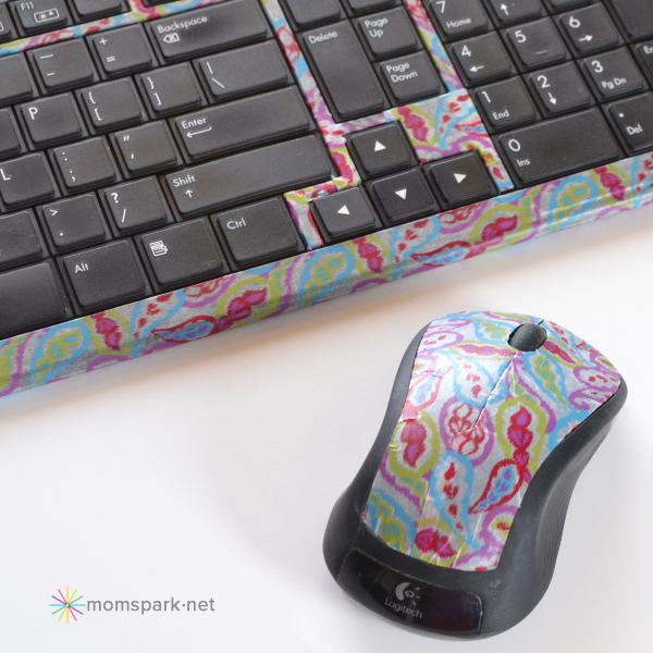 DIY Washi Tape Computer Keyboard and Mouse